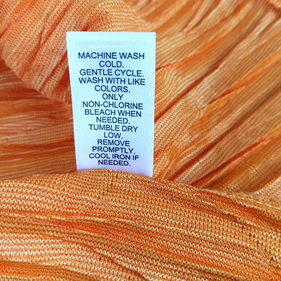 Cato Orange Floral Pleated Sleeveless High-Neck Top Size 14/16W - Picture 6 of 8